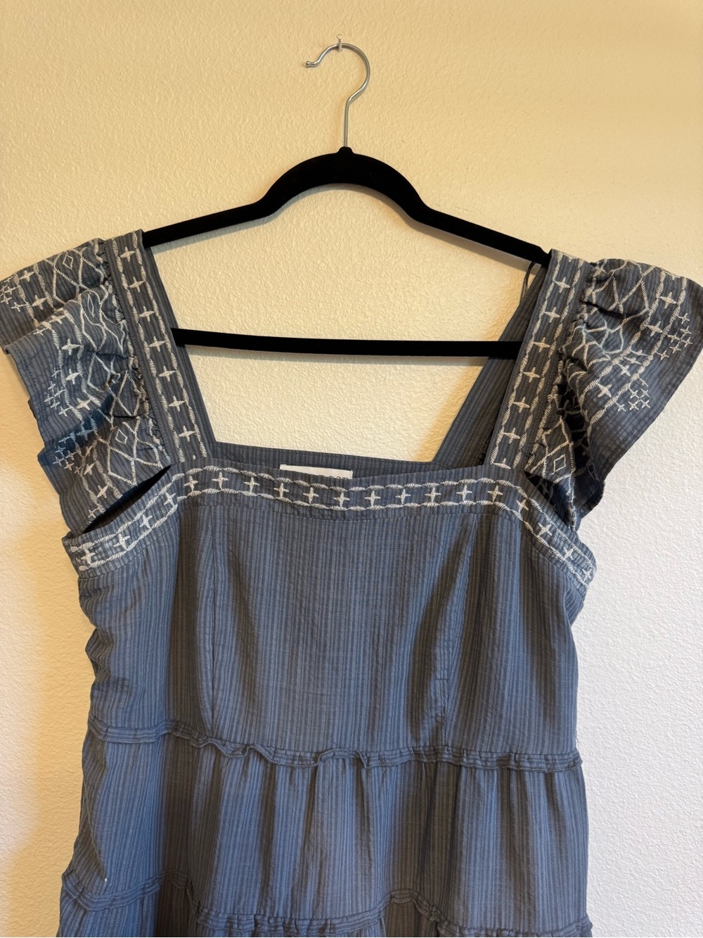 Knox Rose Embroidered Square-Neck Dress